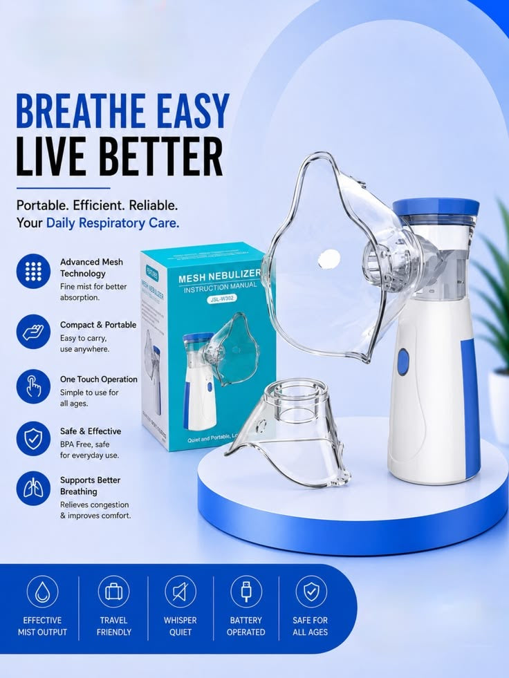 Bsafar AirGo— Portable Mesh Nebulizer